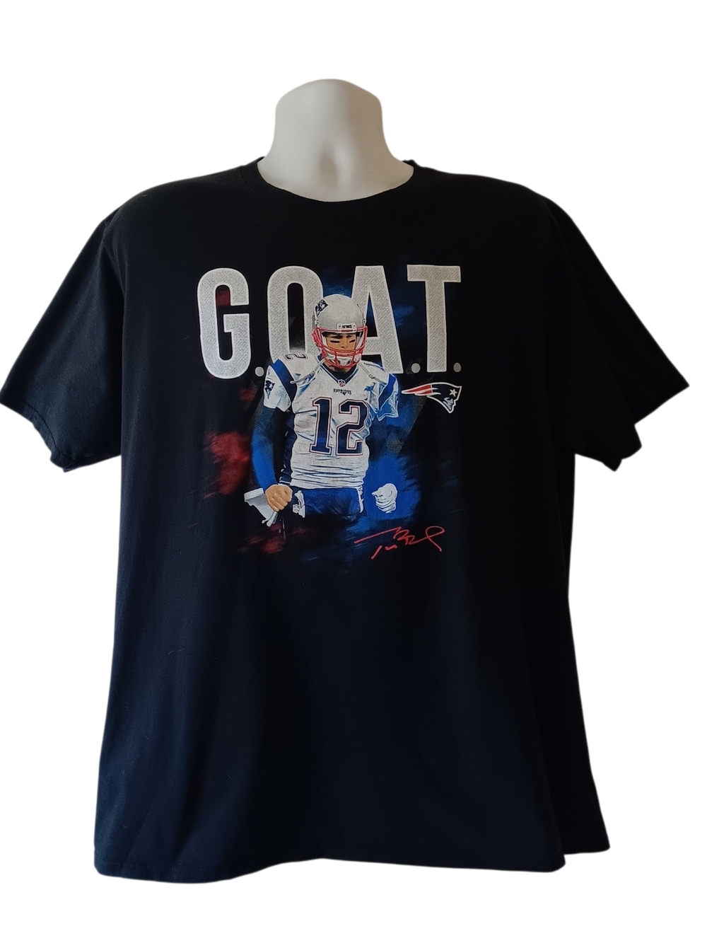 New England Patriots Tom Brady black fanatics G.O.A.T. shirt men's size XL